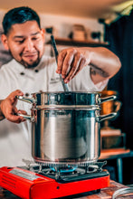 Load image into Gallery viewer, FRESHAIR™ RAPID BOIL 8 QT. STAINLESS STEEL MULTI-POT/STEAMER, TIME-AND-ENERGY SAVING COOKWARE FOR GAS STOVE