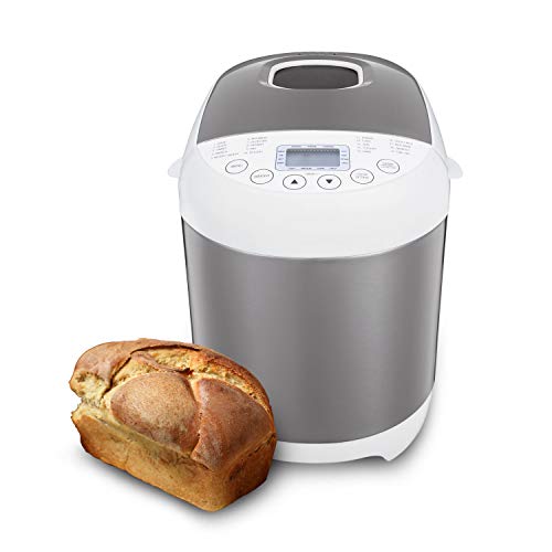 2 Lb Programmable Bread Maker Machine, 3 Loaf Sizes, 19 Menu Functions,  Black