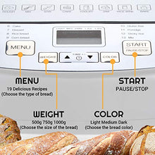 Load image into Gallery viewer, Sybo BM8601 Stainless Steel Bread Machine, 1.5 LB 19-in-1 Programmable XL Bread Maker