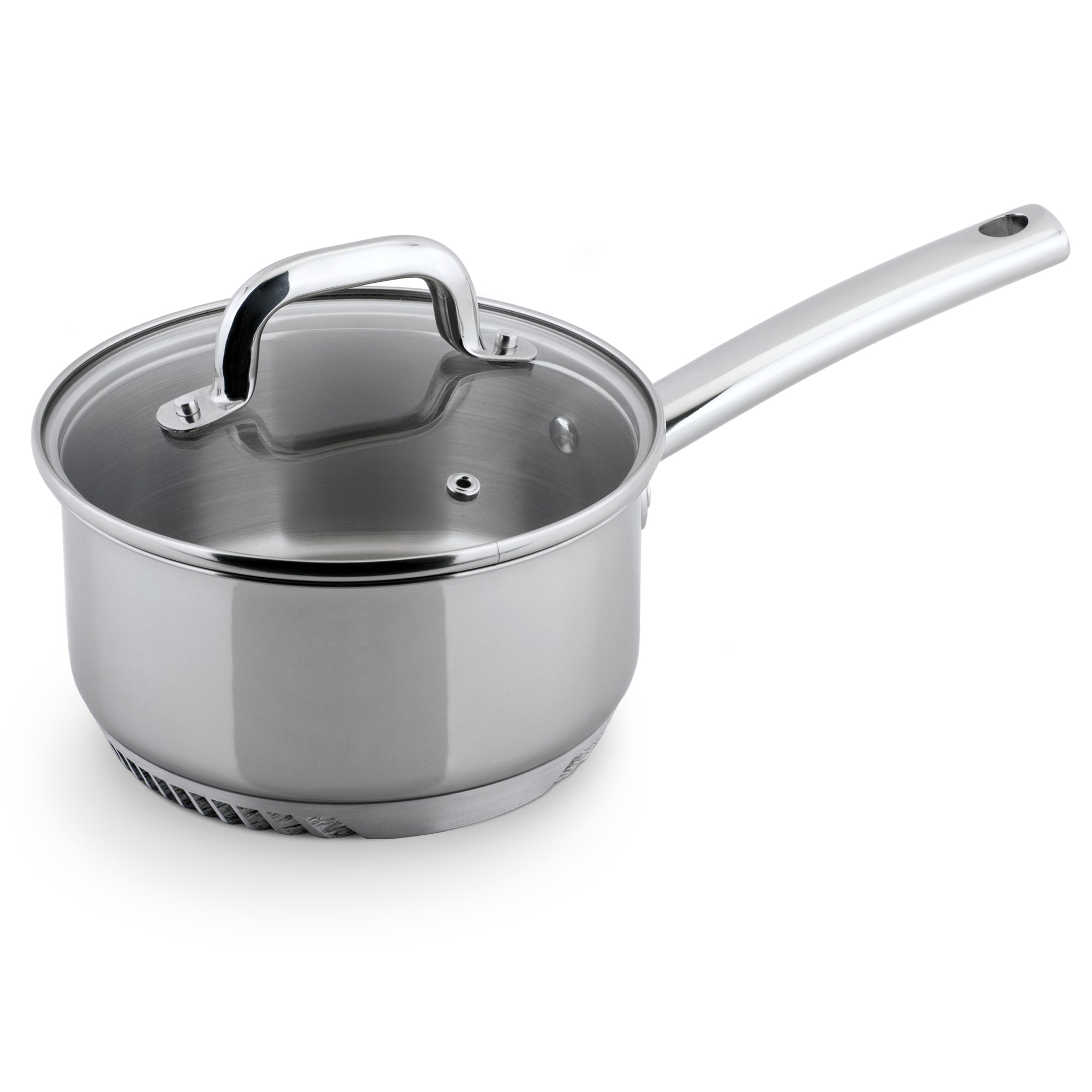 NEW Cuisinart Stainless Steel 2qt saucepan sauce pan with Lid, Black Handle