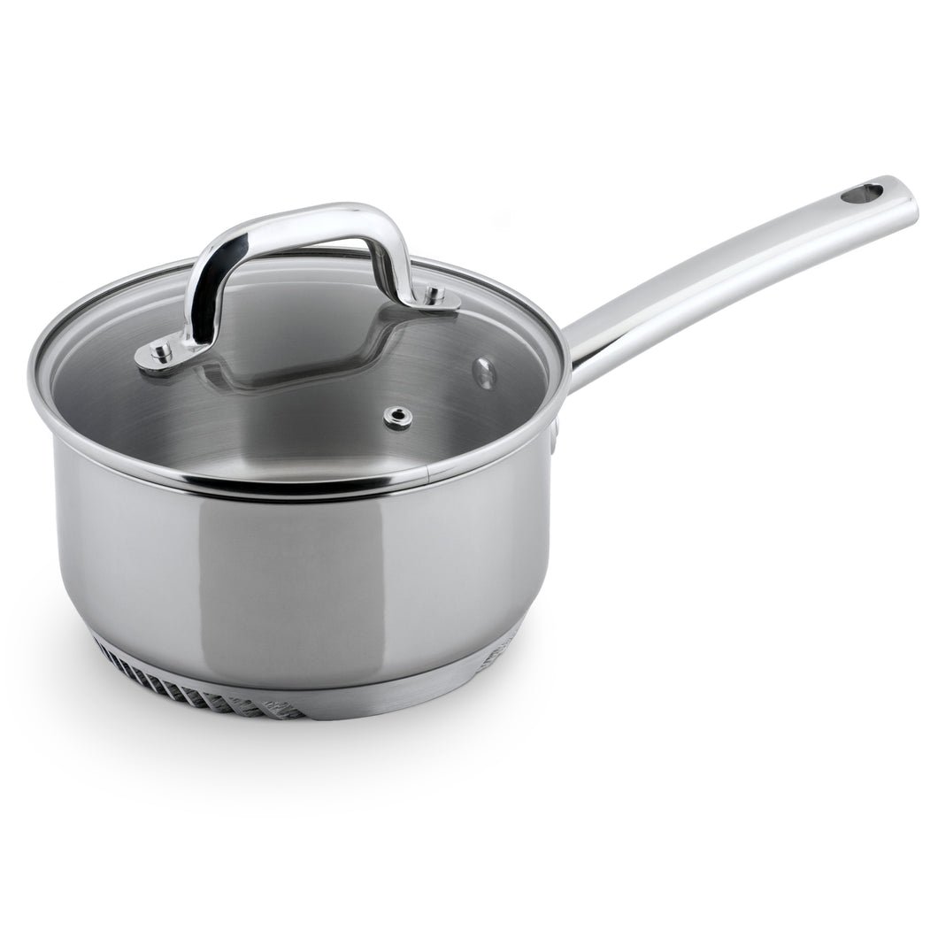 FRESHAIR™ RAPID BOIL 2 QT. STAINLESS STEEL SAUCE PAN, TIME-AND-ENERGY SAVING COOKWARE FOR GAS STOVE