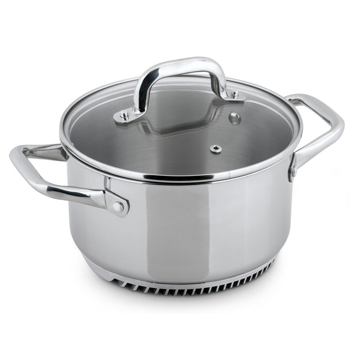 FRESHAIR™ RAPID BOIL 3.5 QT. STAINLESS STEEL CASSEROLE POT/DUTCH OVEN, TIME-AND-ENERGY SAVING COOKWARE FOR GAS STOVE