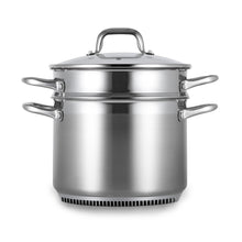 Load image into Gallery viewer, FRESHAIR™ RAPID BOIL 8 QT. STAINLESS STEEL MULTI-POT/STEAMER, TIME-AND-ENERGY SAVING COOKWARE FOR GAS STOVE