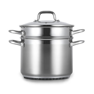 FRESHAIR™ RAPID BOIL 8 QT. STAINLESS STEEL MULTI-POT/STEAMER, TIME-AND-ENERGY SAVING COOKWARE FOR GAS STOVE