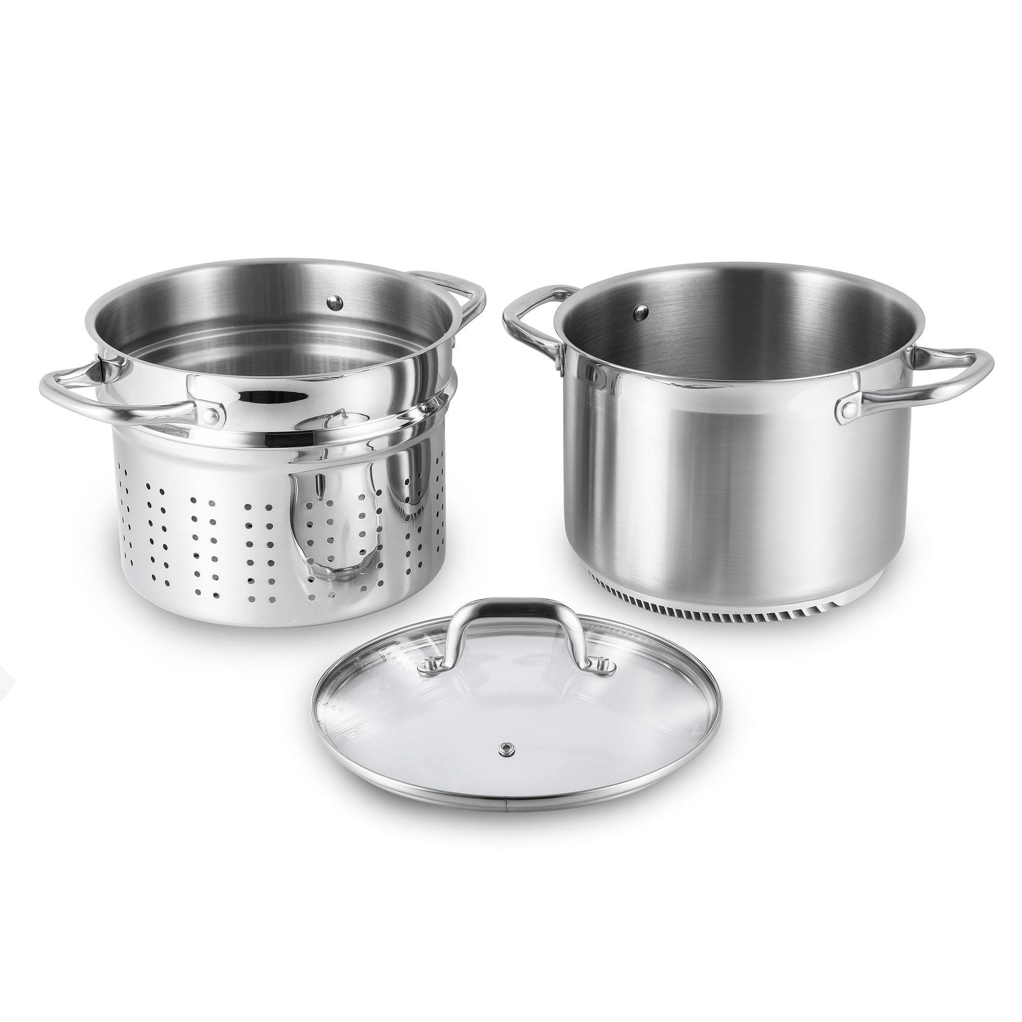 FRESHAIR™ 8 QT. STAINLESS STEEL STOCK POT, TIME-AND-ENERGY SAVING