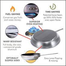 Load image into Gallery viewer, FLAMEPRO™ RAPID HEAT PROFESSIONAL ALUMINUM NONSTICK FRY PAN, TIME-AND-ENERGY SAVING COOKWARE FOR GAS STOVE