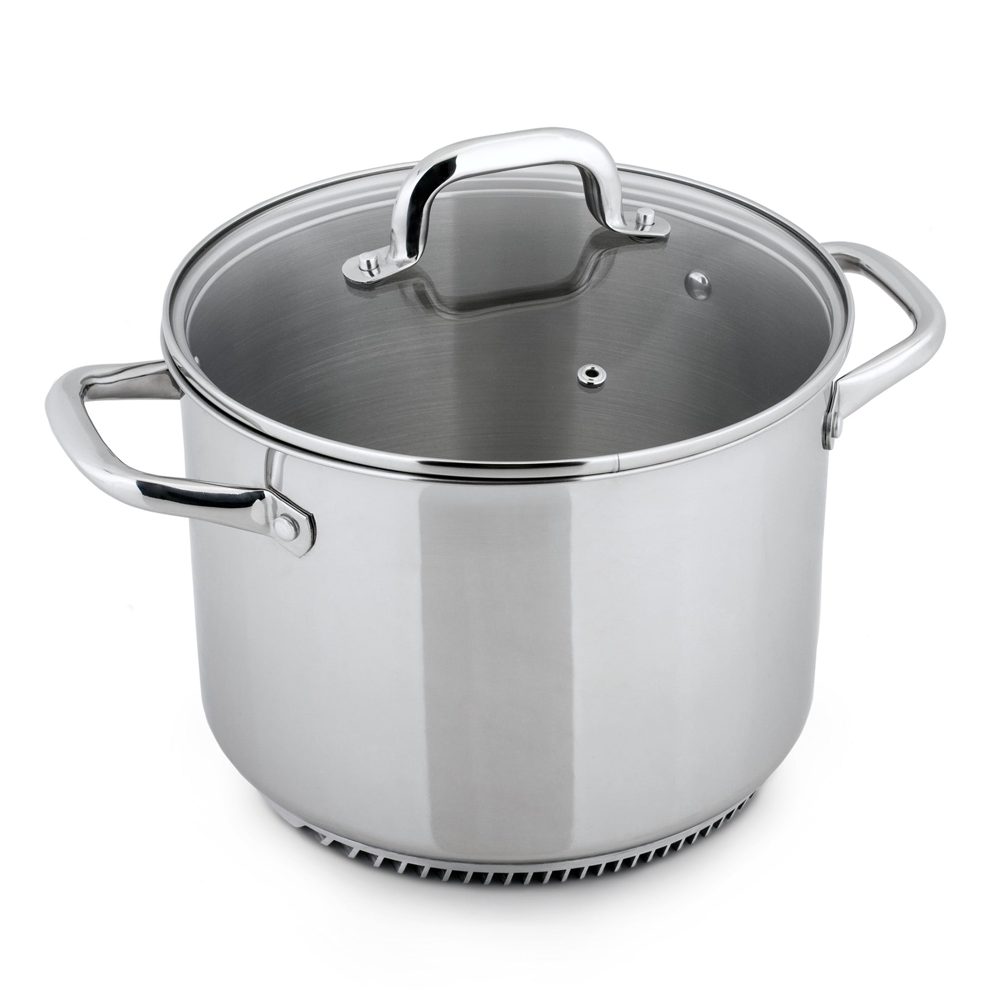 8 Qt Stock Pot (Stainless Steel, w/ Cover)