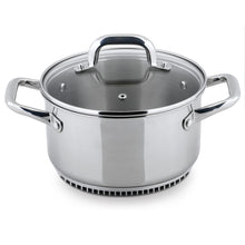 Load image into Gallery viewer, FRESHAIR™ RAPID BOIL 3.5 QT. STAINLESS STEEL CASSEROLE POT/DUTCH OVEN, TIME-AND-ENERGY SAVING COOKWARE FOR GAS STOVE